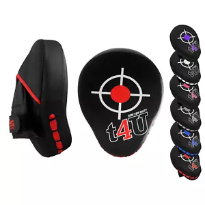 Boxing Focus Pads MMA Muay Thai Training Pad Hook Jab Curved Mitts Punch Kick - Picture 1 of 42