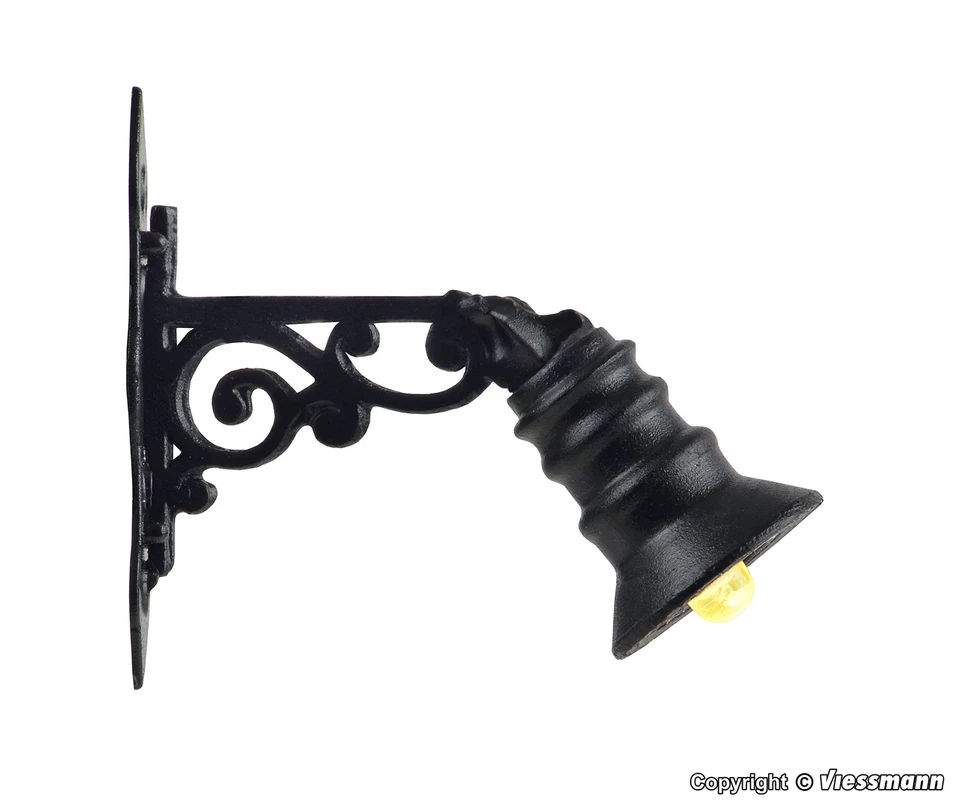 VIESSMANN 6076 Scala HO Lanterna da parete (luce rivolta verso il basso) - Immagine 1 di 1