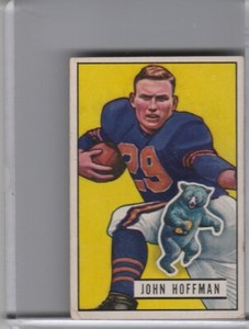 1951 BOWMAN #87 JOHN HOFFMAN ROOKIE RC CHICAGO BEARS 6239