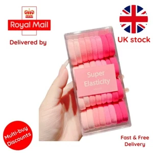32pcs Pink Girls Elastic Hair Bands Rubber Band Hair Ties Rope For Kids - Picture 1 of 3