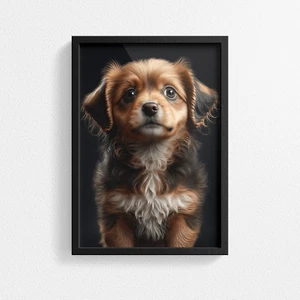 Lindo retrato de perro/cachorro - arte de pared decoración impresión póster - A6 A5 A4 A3 A2 A1 - Imagen 1 de 13