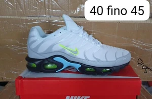 Nike Air Max Plus TN White/Light Blu/Yellow 2 Scarpe Uomo/Donna da Ginnastica - Foto 1 di 1
