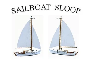 HO Scale SLOOP Sailboat model Kit with Pre Assembled Hull 1/87 scale boat - Picture 1 of 1