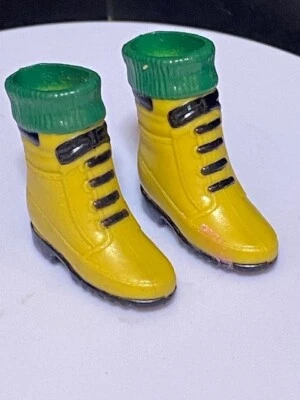 1990's 2000's Barbie Green and Brown Hiking Boots Shoes - Image 1 of 2