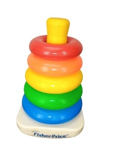 Fisher-Price Classic Rock-A-Stack Spielzeug bunte Ringe robuster Kunststoff pädagogisch - Bild 1 von 6
