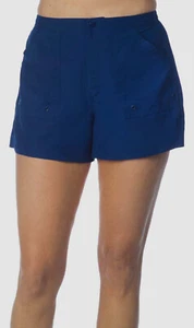 $48 Maxine OF Hollywood Womens Blue Solid Woven Swimwear Board Shorts Size 12 - Picture 1 of 2
