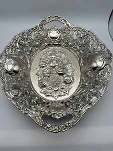 Decorative Handmade Rare Fruit Filagree Bowl made in Germany - Picture 1 of 18