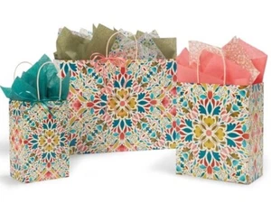MOSAIC TILE Design Gift Paper Gloss Bag Choose Size & Package Amount - Picture 1 of 4