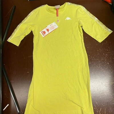Mini Vestido Pullover Kappa Mujer Amarillo 222 Banda Balni Manga 3/4 Ajuste Piel M L Foto 1 de 4