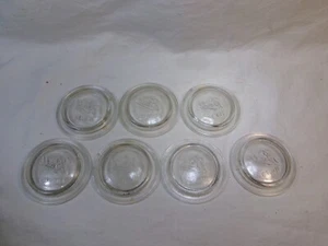 Lote de 7 insertos de tapa de tarro de conservas de vidrio transparente vintage bola nº10 - Imagen 1 de 2