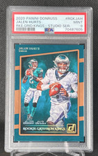 2020 Donruss Jalen Hurts Rookie Girdiron Kings Studio Series #/100 MINT PSA 9