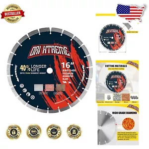 16" Segmented Diamond Blade with 1-20mm Arbor - Perfect for Versatile Cutting - Picture 1 of 7
