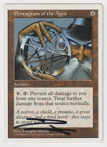 Signed Pentagram of the Ages HP 5th Edition Artist Douglas Shuler 1997 MTG - Picture 1 of 2