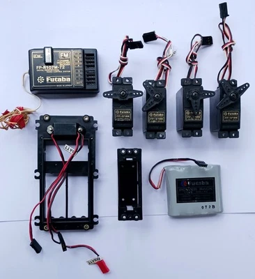 Futaba FP-R107M-72 Receiver 4 FP-S128 Servos Battery Type NR-4J Pack 8 Piece - Image 1 of 4
