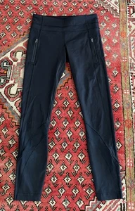 Lululemon Inspire Tight II Black Leggings Stretch Active Yoga Workout SZ 6 mesh - Picture 1 of 4