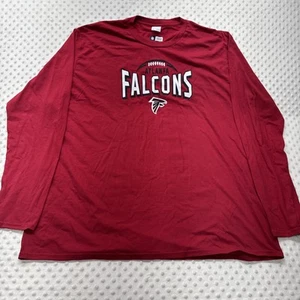 Atlanta Falcons NFL T-Shirt Langarm Größe 3X Herren Rot Baumwolle - Bild 1 von 6