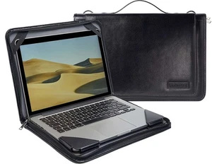 Broonel Black Leather Laptop Case For Dell Latitude 7430 Laptop 14" 2-in-1 - Photo 1/1