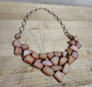 DRUZY CORAL QUARTZ NECKLACE STERLING SILVER 925 19" 120 GRAMS ESTATE JEWELERY - Picture 1 of 17