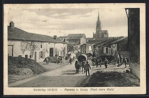 CPA Pannes, vue partielle avec attelage à cheval et des soldats 1917 - Picture 1 of 2
