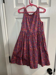Ralph Lauren Mädchen Gr. 6X Blumenmuster Rosa Mehrfarbig Ärmellos Kleid Fit and Flare - Bild 1 von 8