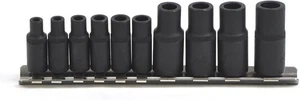 10-Piece Tap Holders Set 1/4"Dr 3/8"Dr Socket Magnetic  - Imagen 1 de 7