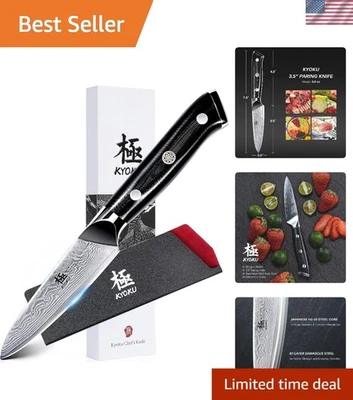 Cuchillo de pelar Shogun Series 3,5" - acero Damasco japonés VG10 con funda Foto 1 de 4