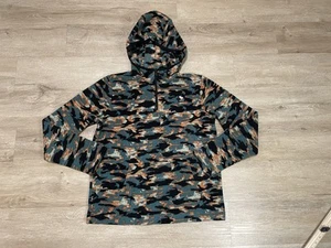 Abercrombie Kids BOY'S Cozy Sweatshirts Size 15/16 Fleece 1/4 Zip Camo Hoodie - Picture 1 of 8