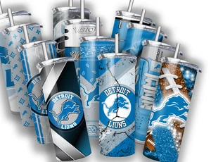 Football 20 OZ STAINLESS STEEL TUMBLER CUP +LID/STRAW - Picture 1 of 17