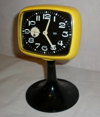 Baduf Tulpenfuß Wecker Trompetenfuß Wecker Vintage Space Age Wecker 70er Jahre  - Bild 1 von 4