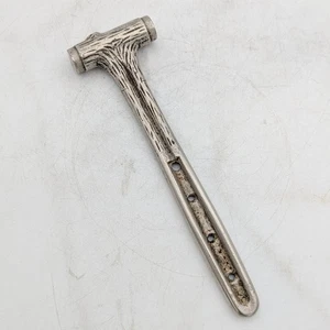 Vintage Holzscheit Holzmaserung Figur Tack Hammer Holzhammer Double Peen Antik Süßigkeiten Eis Nuss - Bild 1 von 5