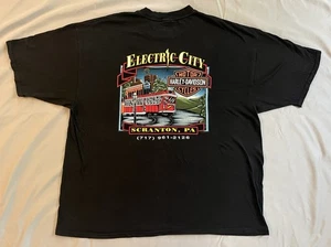 Vintage Harley Davidson T Shirt Short Sleeve Electric City Scranton PA Black XXL - Picture 1 of 19
