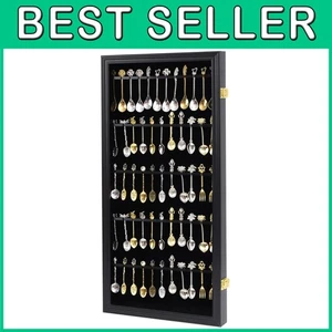 Holz Löffel Vitrine Wandhalterung schwarz - Bild 1 von 8