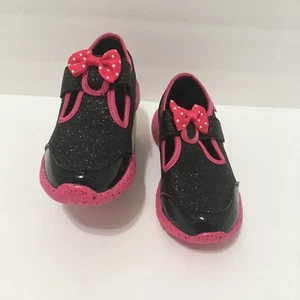 Lia Fancy Sneakers Walkers Toddlers Girls Sparkly Black Fuchsia & Pink - Bild 1 von 8