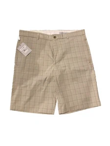 Greg Norman Signature Series Plaid Beige Golf/Chino Shorts Size 34 - Picture 1 of 3