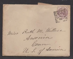 **Großbritannien Brief, SC# 101, nach Ansonia, CT, Gehäuse, 1886 - Bild 1 von 5