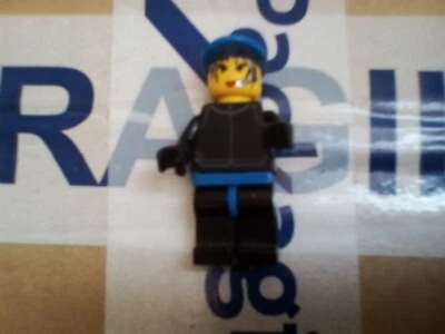 Lego Mini Figure Blue Ninja Lady Blue Cap - Image 1 of 3