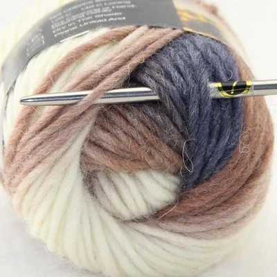 Lote de 1 madeja x50gr NUEVO grueso tejido a mano chales de lana arco iris hilo colorido Foto 1 de 4