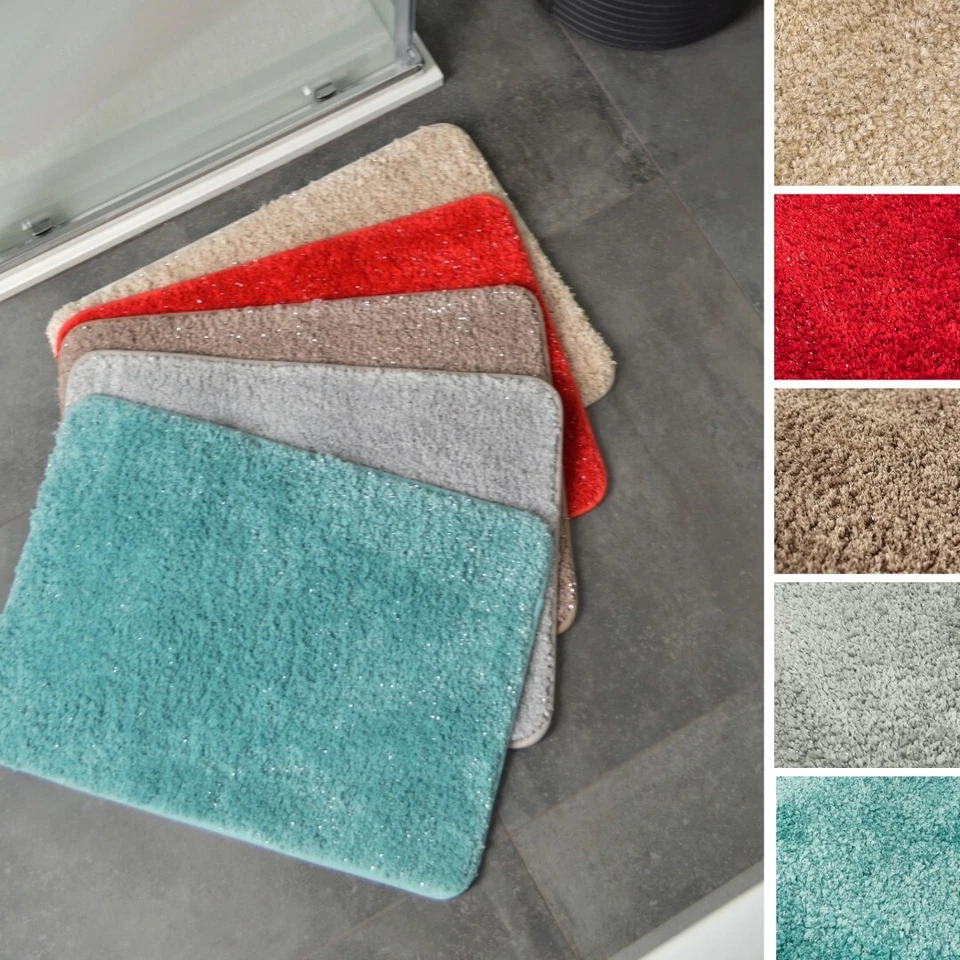 Tapete de banho Bling Sparkle antiderrapante - Super macio, pequeno tapete de banheiro 40 x 60cm - Imagem 1 de 4