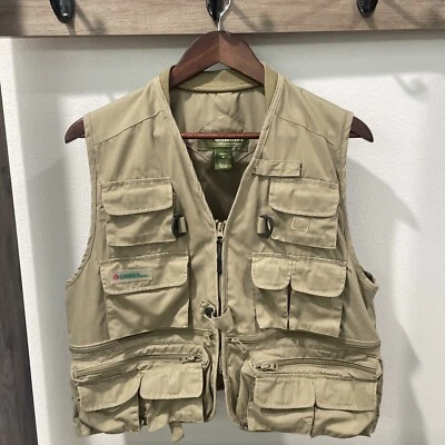 GANDER MTN OUTDOORS MEN'S VEST SIZE MEDIUM FISHING HUNTING GREEN MULTI POCKETS - Image 1 of 4