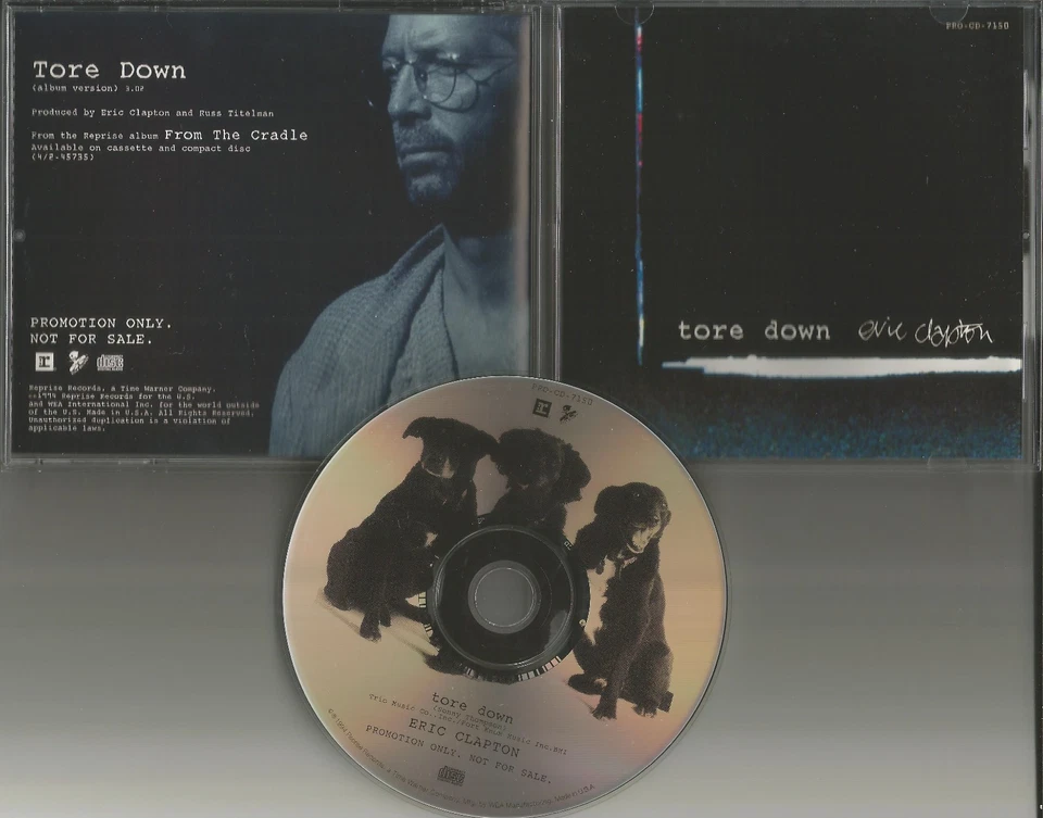 ERIC CLAPTON tore Down 1994 USA PROMO Radio DJ CD single PROCD 7150 MINT - Image 1 of 1