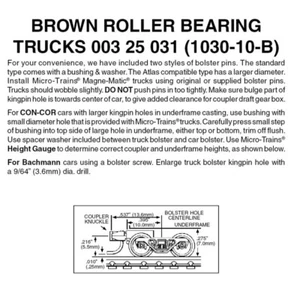 Micro Trains ~ N Scale ~ BROWN Roller Bearing couplers ~ 00325031 - Picture 1 of 1