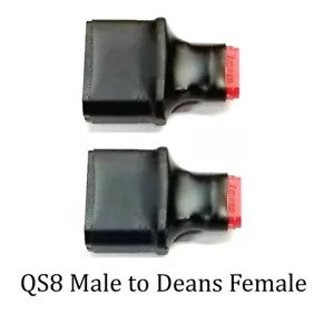 RCP-QS8 (2) QS8 Male to Deans Female No Wire Adapters 10 awg - Picture 1 of 20