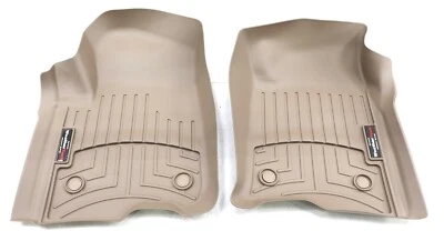NUEVO Juego de forro de piso delantero WeatherTech bronceado 4514361 Silverado Sierra 2019-2024 Foto 1 de 4