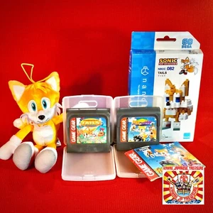 Lot 2 Sega Tails Sky Patrol Adventure Game Gear w/Block w/Stuffed Sonic Japan JP - Picture 1 of 15