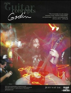 Beyond The Embrace Jeff Saude 2005 Godin LG guitarra anuncio 8 x 11 anuncio impreso - Imagen 1 de 3