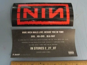 NINE INCH NAILS 2007 Live Beside You pegatina promocional nuevo stock antiguo impecable - Imagen 1 de 1