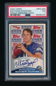 PSA 7 MATTHEW STAFFORD 2009 TOPPS ROOKIE PREMIERE AUTOGRAPH RC AUTO *RAMS LIONS* - Picture 1 of 2