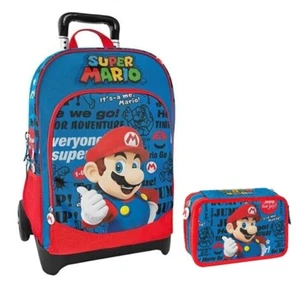 Super Mario Trolley Zaino Organizzato Sganciabile + astuccio 3 zip portacolori - Foto 1 di 8