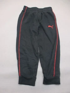 PUMA Size XS (5-6) Boys Black Cotton Blend Elastic Waist Jogger Track Pants 282 - Picture 1 of 8