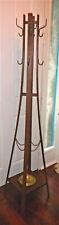 Bent Oak Plank Coat Rack Hanger / Umbrella Stand - Antique Mission Arts & Crafe